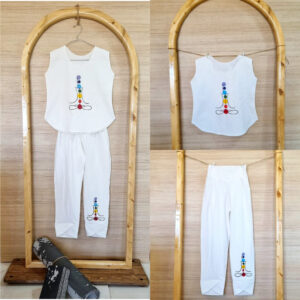 تاپ شلوار لاله ای طرح هفت چاکرا
