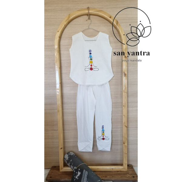 تاپ شلوار لاله ای طرح هفت چاکرا