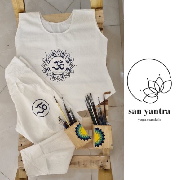 تاپ شلوار لاله ای  طرح ماندالا